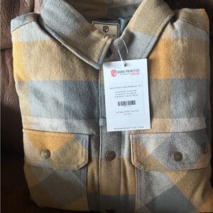 Born Primitive Shirt Jacket Men’s Sz. XS Flannel Timber Shacket, NWT